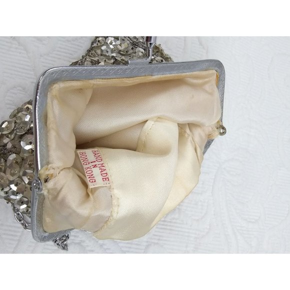 Vintage cocktail/ formal /evening sequined handbag made in Hong Kong - Picture 6 of 12